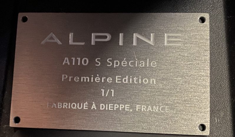 ALPINE – A110 S – 1.8L – 292 CH plein